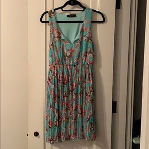 Turquoise floral dress from Lizard Thicket